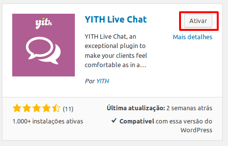 sistema de chat na loja virtual WooCommerce