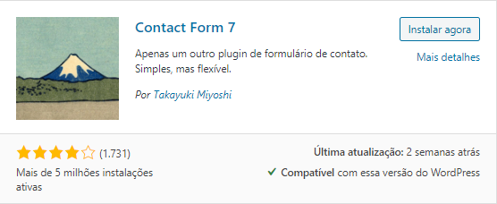 Plugin Contact Form 7.