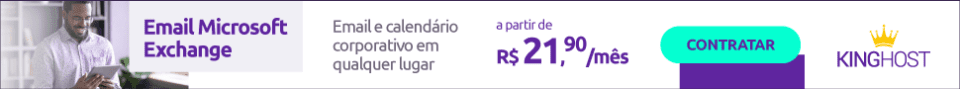 Contrate Microsoft Exchange a partir de R$ 21,90 por mês.